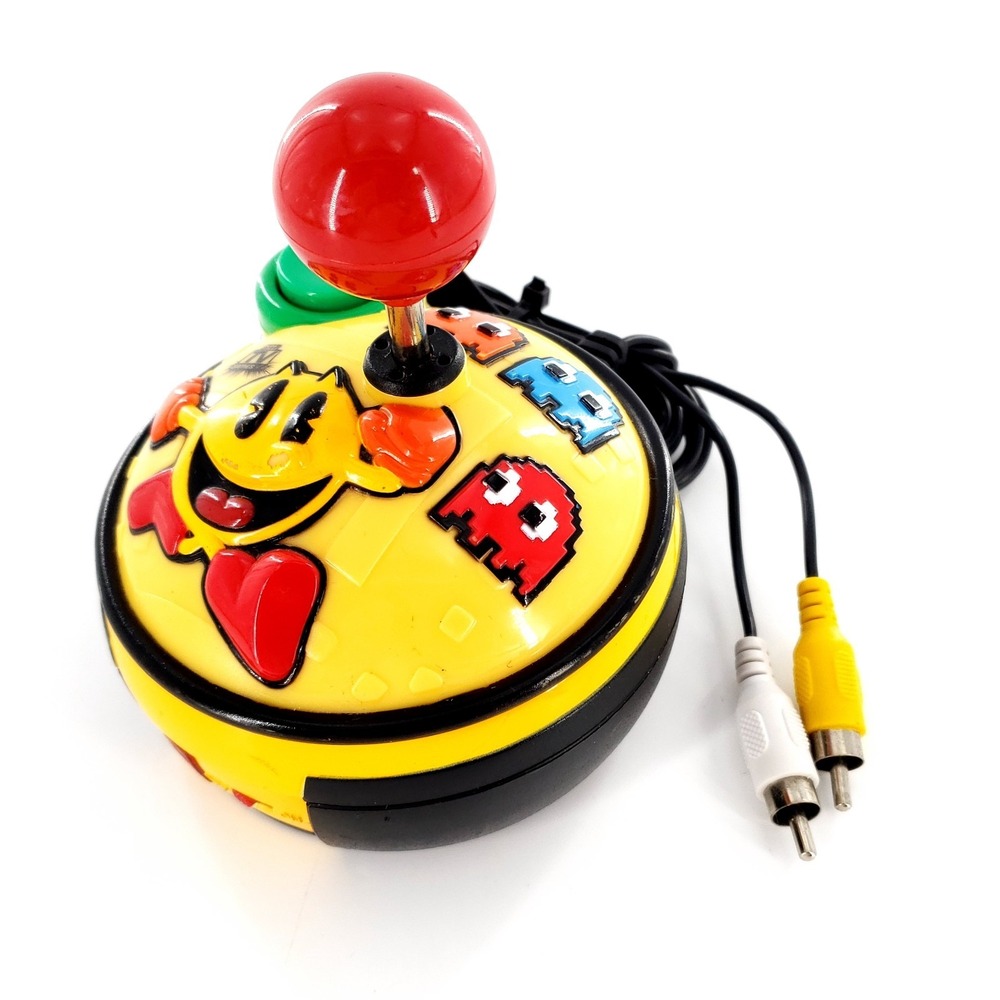 Jakks Pac-Man Plug & Play TV Game Joystick Namco Arcade Classic Yellow Tested